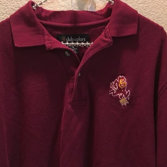 ASU FANS TEAM Colors polo shirt collared SMALL - Picture 3 of 7